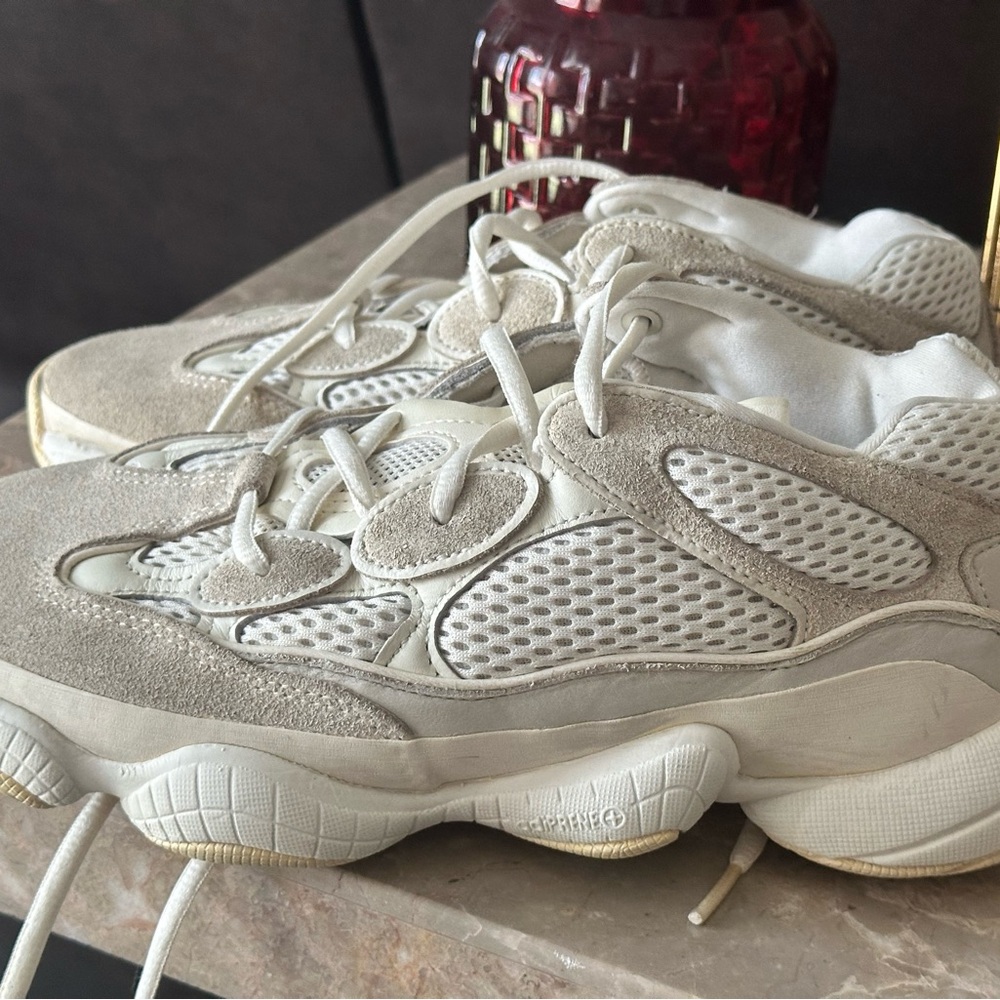 Yeezy Cream and White Sneakers